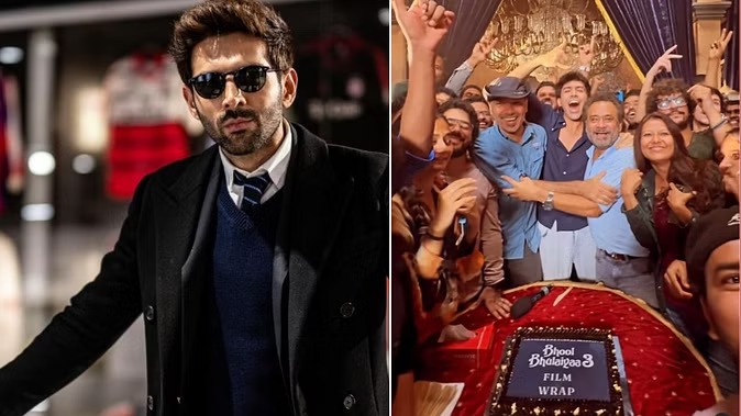 Bhool Bhulaiyaa 3: फिल्म ‘भूल भुलैया 3’ की शूटिंग हुई खत्म, कार्तिक आर्यन ने केक कटिंग के साथ साझा की तस्वीरें