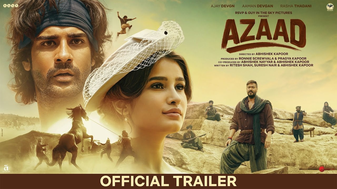 Azaad Official Trailer: ‘आजाद’ के ट्रेलर में अजय देवगन का बागी अंदाज, अमन देवगन-राशा थडानी की जमी जोड़ी